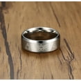 thumbnail image 4 of Yazi 8mm The Legend of Zelda Triforce Ring, Stainless Steel Matte Finished Bands, 4 of 11