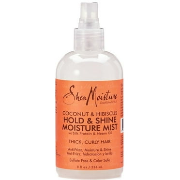 Shea Moisture Coconut Hibiscus Hold & Shine Daily Moisture Mist 8 oz (Pack of 2)