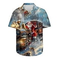 thumbnail image 5 of Elvqul Shirts for Men Christmas Button up Cute Short Sleeve Printed Mens Shirts Trendy, 5 of 5