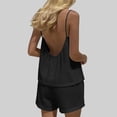 thumbnail image 4 of Gamivast Two Piece Outfits for Women Summer Crinkled Cami Top & Shorts Set Spaghetti Strap Lounge Sets Casual Beach Vacation Wear Loose Fit, 4 of 7
