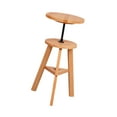 thumbnail image 4 of HILABEE Wooden Drafting Stool Adjustable Height Chair Bar Stool Artist Stool for Bedroom, 4 of 9