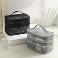 thumbnail image 4 of Advancent Bolsa de malla transparente de nailon, múltiples compartimentos, impermeable, cómoda y práctica, fácil de limpiar Almacenamiento y organización del hogar Oro, 4 of 6