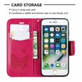 thumbnail image 3 of iPhone 8 Wallet Case, iPhone 7 Case, Dteck Embossed Butterfly Flip PU Leather Stand Card Slots Case Cover with Hand Strap For iPhone 8/ iPhone 7, Red, 3 of 5
