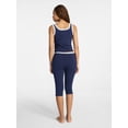 thumbnail image 2 of No Boundaries Lace Tank Top and Capri Pants Sleep Set, 2-Piece, Women's XXS-3X, 2 of 4
