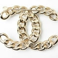 thumbnail image 3 of Pre-Owned CHANEL Brooch Pin Coco Mark Rhinestone Gold Black, 3 of 6