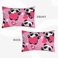 thumbnail image 4 of Balery Panda Heart Valentine Pink Bedding Queen Pillow Cases - Envelope Closure - Soft Brushed Microfiber Fabric - Shrinkage and Fade Resistant Pillow Cases-20"x30", 4 of 9