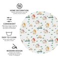 thumbnail image 3 of Honeii Cartoon House print Leather Coaster Set of 4, ideal for safeguarding your furniture from drinks spills and effortless cleanup-Round Shape, 3 of 6