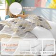 thumbnail image 2 of 3 Piece Black Yellow Grey Duvet Cover Set Twin Size, Microfiber Comforter/Quilt Cover with Corner Ties and 2 Pillowcases, Modern Geometric Art Abstract All Season Soft Bedding with Zipper Closure, 2 of 8