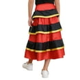 thumbnail image 2 of iiniim Full Circle Flamenco Bull Skirts Performance Costume Belly Dance Skirt Spanish Dancewear Red 100-110, 2 of 7