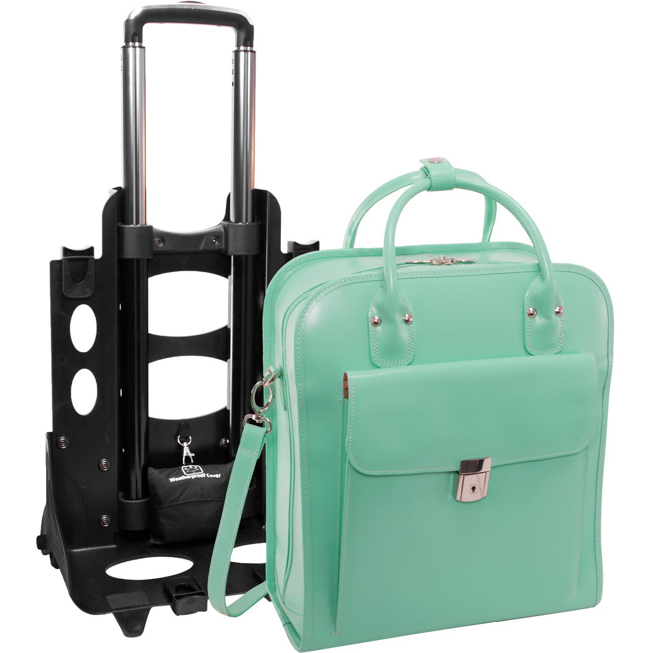 McKlein USA - McKlein LA GRANGE, Patented Detachable -Wheeled Ladies' Laptop Briefcase, Top