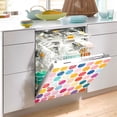 thumbnail image 2 of Yayeee Magnetic Dishwasher Cover for The Front Decoration Home Kitchen Machine Sticker Protector, Colorful Circles, 2 of 6