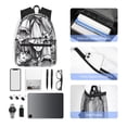 thumbnail image 4 of Balery Monochrome Botanical Illustration Mochila para Mujeres y Hombres, Mochila Ligera Casual para Viajes, Mochila Clásica Básica para la Universidad, 4 of 6