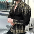 thumbnail image 1 of Tops hawaianos de diseñador nuevo para fiestas de graduación y discotecas, ropa de manga larga colorida y geométrica con solapas ajustadas y botones para hombre, tallas S, 6XL, 2024, 1 of 6