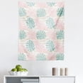 thumbnail image 1 of Blush Pink Tapestry, Tropical Pattern of Pastel Bicolour Monstera Leaves on Modern Stains, Fabric Wall Hanging Decor for Bedroom Living Room Dorm, 5 Sizes, White and Multicolor, by Ambesonne, 1 of 1