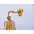 thumbnail image 2 of Handcrafted Cast Iron - Brass Plated Hanging Ship's Bell 6"", 2 of 5