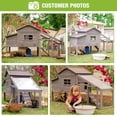 thumbnail image 3 of BUTINGLALE Outdoor Mobile Chicken Coop with Wheels Hen House with Nesting Box Wooden Bunny Cage Large Duck House with Run UV Roof Rabbit Hutch(Grey), 3 of 7