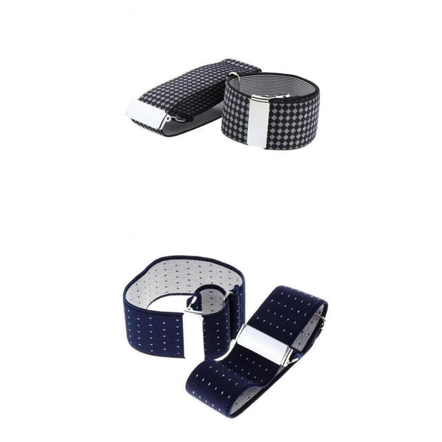 Juego de 2 Sujetadores Elásticos Antideslizantes para Mangas de Camisa, Brazaletes , Sunnimix Titulares de manga