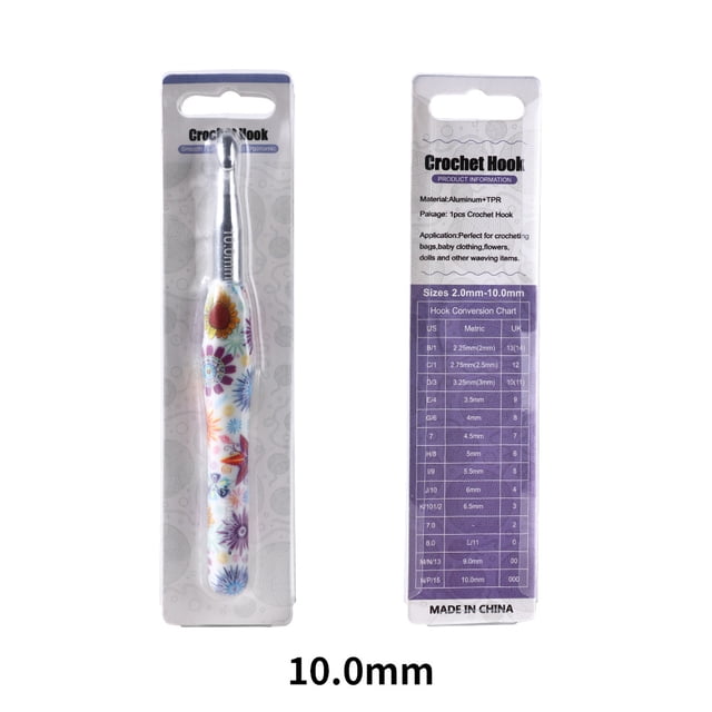 Paquete de blíster de ganchillo con mango suave de flor de anacardo, 14 especificaciones, herramientas de tejido de lana para bricolaje