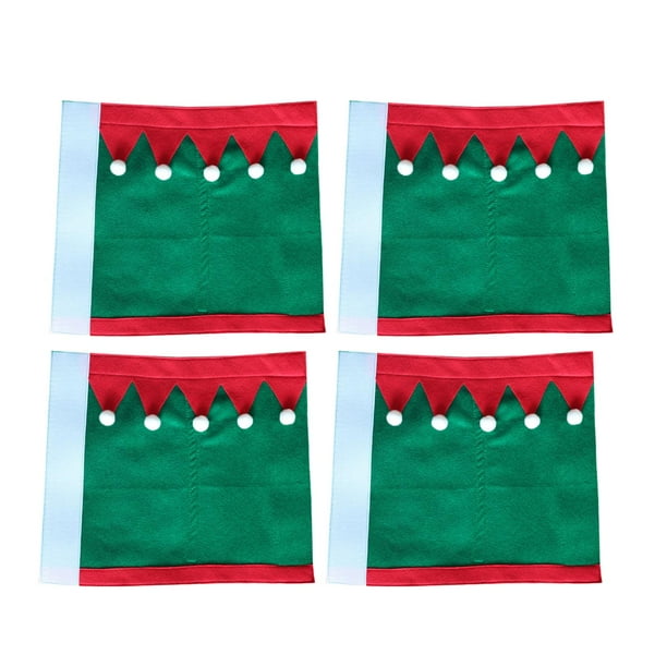 4 vendas navideñas para patas de caballo, reutilizables, cómodas, de poliéster. Verde