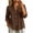 Brown, variant on Horkkom Long Sleeve Shirts for Women Soft V Neck Roll up Sleeve Linen Shirts Button Down Casual Tops with Pockets L