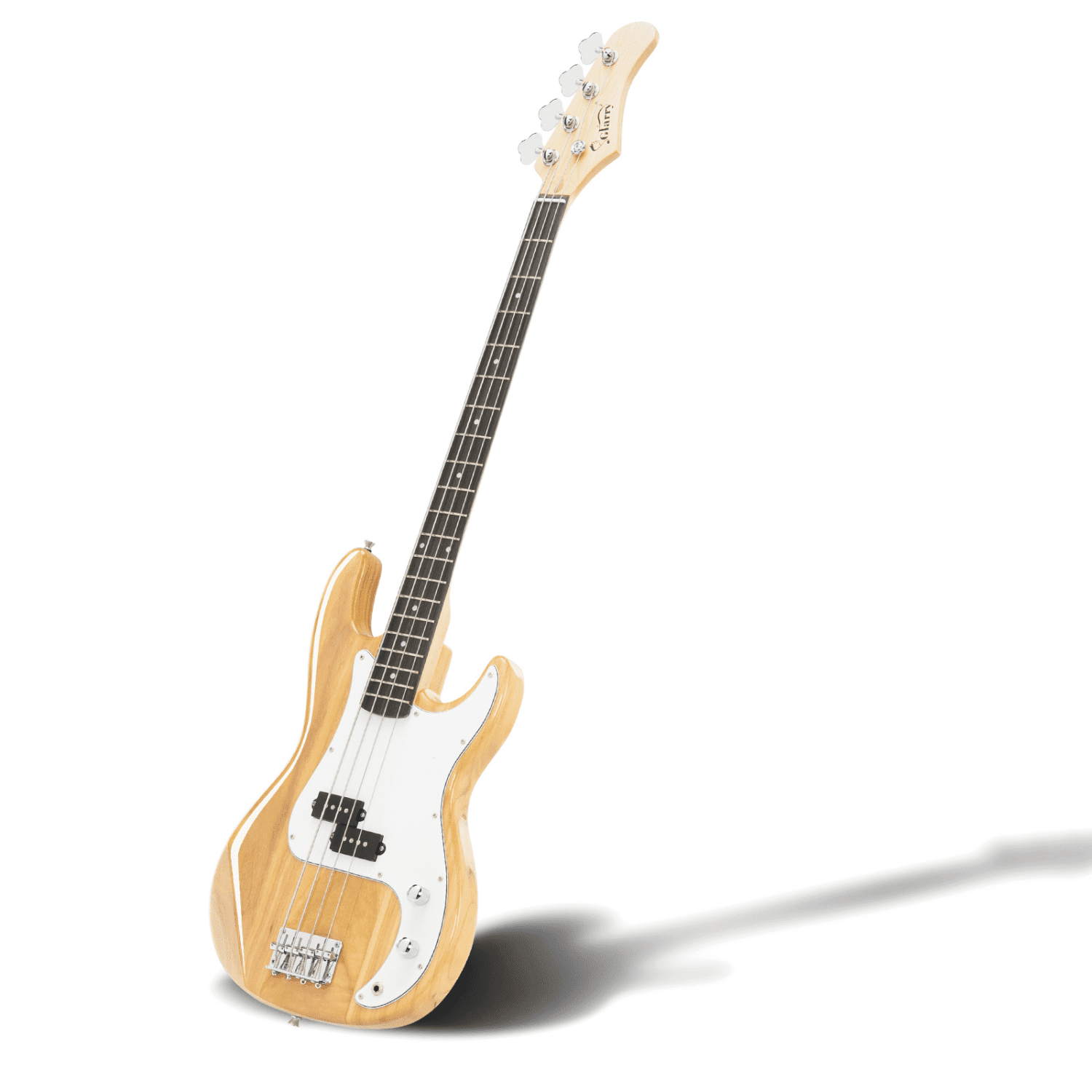 Hassch 4 String Electric Bass Guitar with Amp, Bag and Strap, Beginners Kit with Plectrum, Amp Wire and Spanner Tool, Burlywood