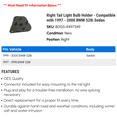 thumbnail image 2 of Right Tail Light Bulb Holder - Compatible with 1997 - 2000 BMW 528i Sedan 1998 1999, 2 of 2