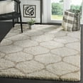 thumbnail image 3 of SAFAVIEH Hudson Arline Geometric Shag Area Rug, Ivory/Beige, 6' x 9', 3 of 10
