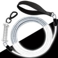 thumbnail image 4 of CNKOO Reflective Chew Proof Dog Leash - 5/10/15ft Heavy Duty Dog Lead For Small Large Dogs - Waterproof Pet Long Chain Leashes With Swivel Lockable Hook And Shock Absorbing Spring, 4 of 6