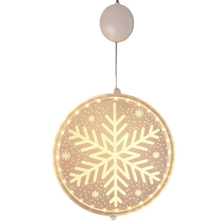 

YIFU Light String 3D Disc Decorative Battery-operated Energy-saving Reusable Room Decoration Warm White Lights LED Christmas Bell Snowflake Hanging Light Fairy Lamp for Festival