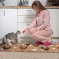 thumbnail image 3 of Rooster and Text Brown Pattern Anti Fatigue Kitchen Rugs Set Of 2, Non Slip Washable Decorative Floor Mats for Kitchen Sink Laundry, 17"x30" and 17"x47", 3 of 6