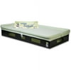 SafeSleep Breathable Crib Mattress, Espresso Base, Sage Green Surface