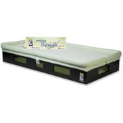 SafeSleep Breathable Crib Mattress, Espresso Base, Sage Green Surface