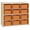 Orange, variant on Contender Baltic Birch Storage 12 Compartment Cubby with Trays