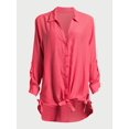 thumbnail image 4 of Time and Tru Women's and Women's Plus Shirt Coverup with Long Sleeves, Sizes XS-3X, 4 of 4