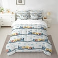 thumbnail image 2 of Erosebridal Teens Steam Engine Bedding Queen Size, Cartoon Railway Train Bedding Sets Queen Size, Transportation Decor, Reversible, 2 of 5
