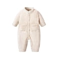 thumbnail image 7 of Mgmyaa Baby Winter Romper Warm Jumpsuit with Snap Closure Stand Collar Long Sleeve Infant Outfit for Boys Girls 3-24 Months, 7 of 7