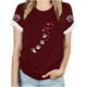 thumbnail image 1 of Tops Y Blusas de las Mujeres Estampadas Cuello Redondo Manga Corta, Poliéster Casual Top para Diario, Fiesta Y Todas las Estaciones, 1 of 8