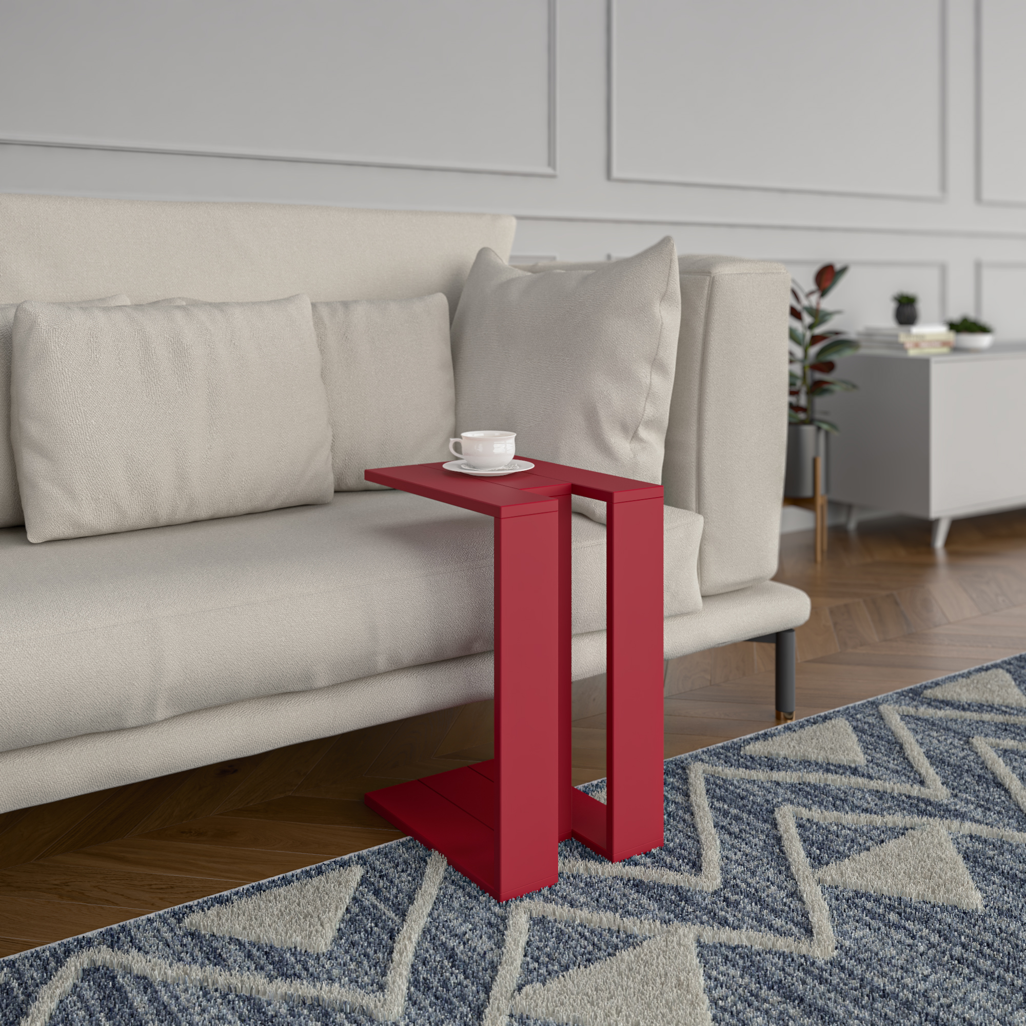 Ada Home Decor Furniture Burgundy Stanley Modern Side Table