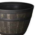 thumbnail image 3 of Better Homes & Gardens Whiskey Barrel Brown Recycled Resin Planter, 19.9 in x 19.9 in x 13 in, 3 of 6