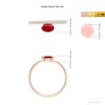 thumbnail image 5 of ANGARA Natural Oval Ruby Off-Centered Solitaire Ring With Diamonds in 14K Rose Gold for Women (Size-6x4mm) | July Birthstone, Birthday, Anniversary, Jewelry Gift for Women | Natural Ruby Ring, 5 of 9