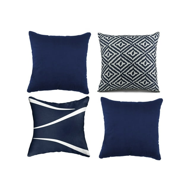 Set de 4 Cojines Decorativos Coprire 45 x 45 cm Azul