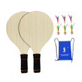 thumbnail image 2 of Lipstore Badminton Wooden Paddles Set with 2 Rackets for Children Adults Multipurpose, 2 of 8