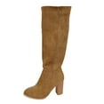 thumbnail image 3 of YLYL Women Suede Knee High Boots Chunky Block High Heel Pointed Toe Side Zipper Fashion Fall Boot, 3 of 9