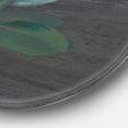 thumbnail image 2 of Designart 'Fresh leaves I' Art Mural Rond en Métal Style Ferme, 2 of 3