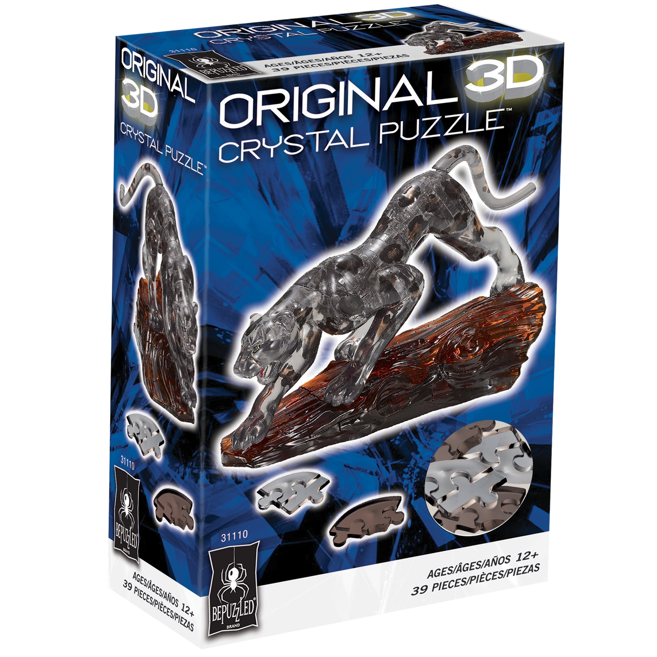 3d Crystal puzzle negro Panther-puzzle rompecabezas para adultos y niños
