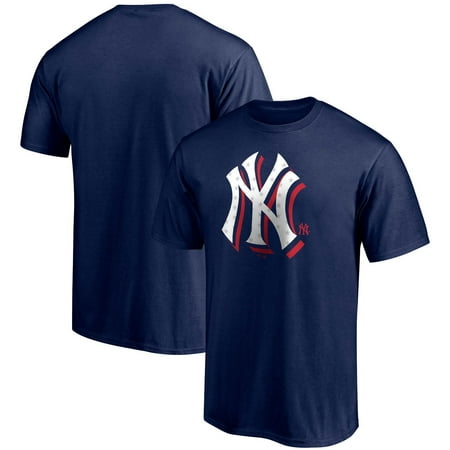 Men's Fanatics Branded Navy New York Yankees Red White and Team Logo T-Shirt
