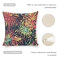 thumbnail image 4 of fireworks colorful comic Linen toss pillowcase decoration pillowcase gifting preferred 20x20 inch cushion cover sofa pillowcase sofa bedroom living room car, 4 of 8