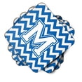 thumbnail image 2 of Carolines Treasures CJ1045-MFC Letter M Chevron Blue and White Foam Coaster Set of 4 3 1/2 x 3 1/2 multicolor, 2 of 3