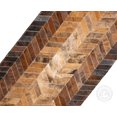 thumbnail image 3 of Premium Cowhide Patchwork Rug – Herringbone Chevron Design - Patchwork Runner Rug, 3 of 6