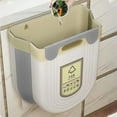 thumbnail image 6 of Kitchen Garbage Bin under $5! CQCYD Hanging Kitchen Trash Can, Foldable Compost Bin, 10L Under Sink Garbage Bin, Cabinet Door Mounted Waste Bin, Space Saving, 6 of 7